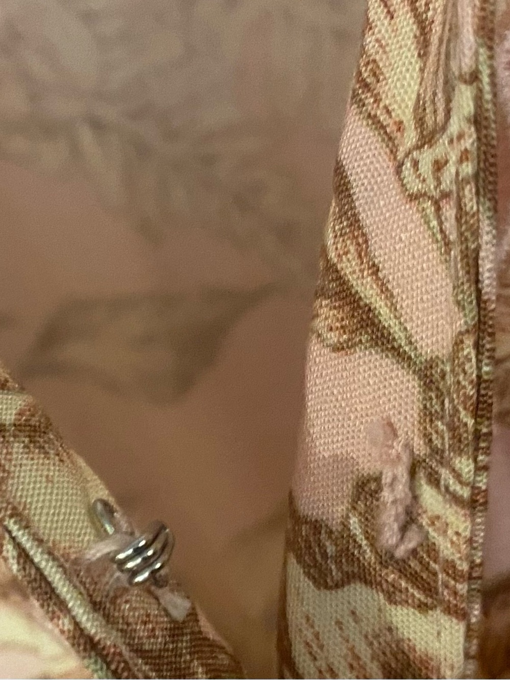 Agua Bendita Long Sleeve Short Wrap Romper NWOT Sz S Light Pink w/Tan & White - Picture 7 of 10